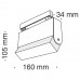 Трековый светильник магнитный 48V светодиодный Track lamps TR013-2-10W4K-B