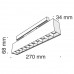 Трековый светильник магнитный 48V светодиодный Track lamps TR014-2-20W3K-B