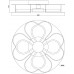 Потолочная люстра светодиодная с пультом Biene V1112-CL