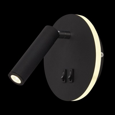Спот светодиодный для чтения с выключателем LED LAMPS 81100/1C BLACK