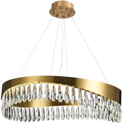 Подвесная люстра хрустальная светодиодная LED LAMPS 81356 GOLD SATIN