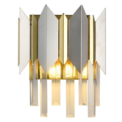 Бра хрустальное QUEEN 79006/2W BRASS SILVER