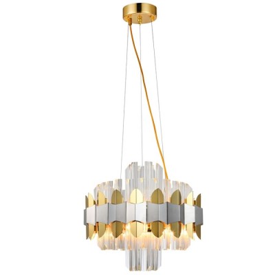 Подвесная люстра хрустальная SKALA 81435/6C BRASS SILVER