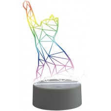 Интерьерная настольная лампа светодиодная для детской ULI-M501 RGB/3AAA CATTY/WHITE