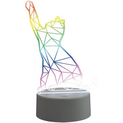 Интерьерная настольная лампа светодиодная для детской ULI-M501 RGB/3AAA CATTY/WHITE