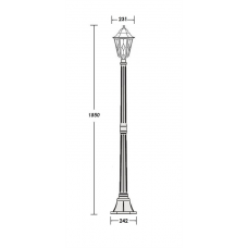Наземный светильник PETERSBURG lead GLASS 79808 lg Bl