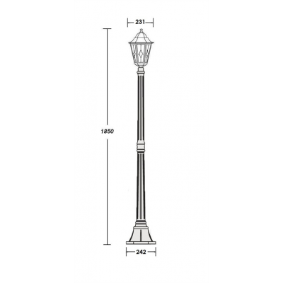 Наземный светильник PETERSBURG lead GLASS 79808 lg Bl