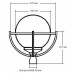 Светильник парковый шар Стрит 51/1 (голова на опору)