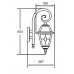 Бра FARO lead GLASS 91102/18S lgY Bl