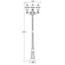 Фонарный столб FARO lead GLASS 91109 В lgG Bl