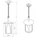 Подвесной фонарь кованый светильник Borneo 160-01 (Русские фонари)