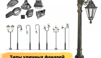 Типы ламп для уличных фонарей