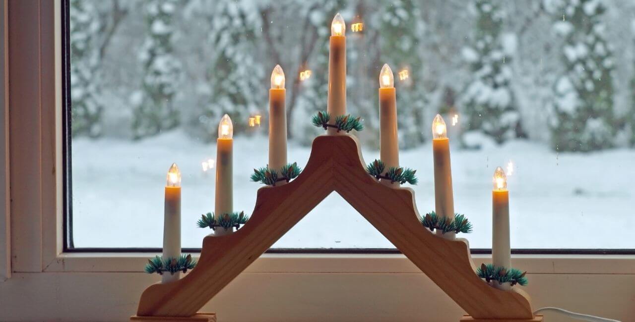 Светильник горка рождественские свечи